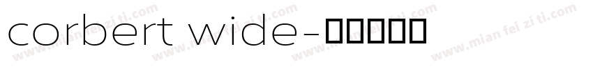 corbert wide字体转换